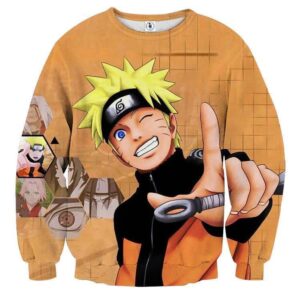 Naruto Uzumaki Japanese Anime Smiling Cute Cool Sweatshirt