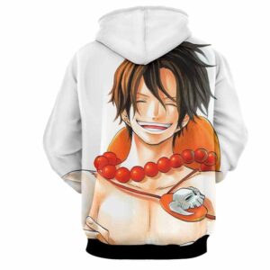One Piece Fire Ace Smile Happy Cool Theme Design Hoodie