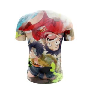 One Piece Straw Hat Luffy Playing With Portgas D Ace T-Shirt
