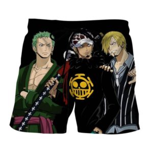 One Piece Zoro Law Sanji Straw Hat Pirate Symbol Boardshorts Saiyan Stuff