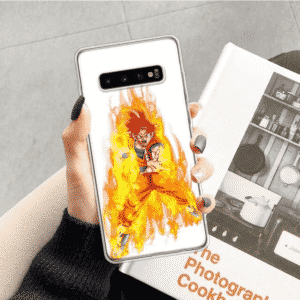 Dragon Ball Z Flaming Aura God Goku Samsung Galaxy S10 Case