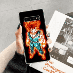 Dragon Ball Z Flaming Goku Samsung Galaxy S10 Case