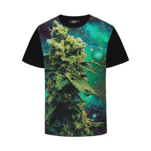 Marijuana Nuggets Kush Cannabis Indica Galaxy Black T-shirt