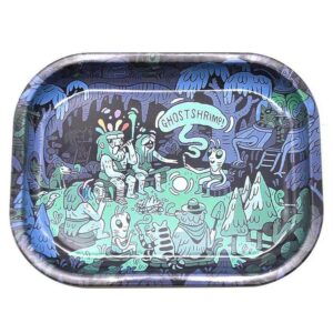 Psychedelic Ghost Shrimps Hitting 420 Joints Rolling Tray