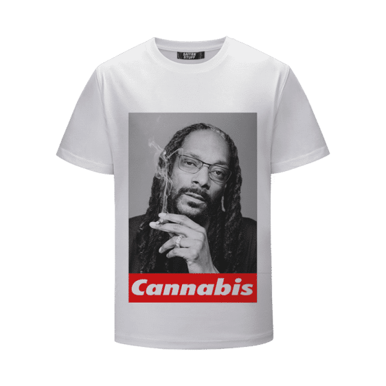 Smoking Snoop Dogg Portrait Supreme Parody Cannabis T-Shirt