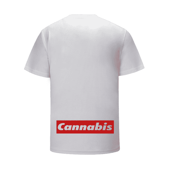 Tupac Shakur Portrait Supreme Parody White Cannabis T-Shirt