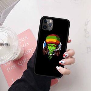 Bob Marley Alien Cannabis Lover Black iPhone 12 Cover