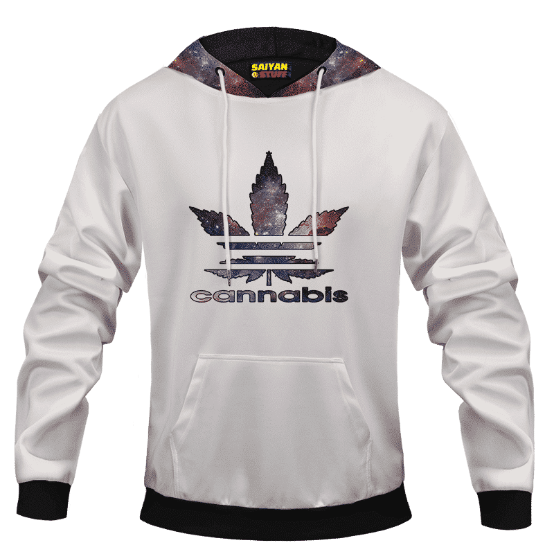 Cannabis Adidas Parody Logo Marijuana Themed hoodie - Saiyan Stuff