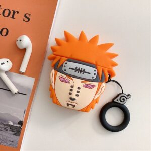 Cool Orange Akatsuki Pain Nagato Keychain Airpods Case
