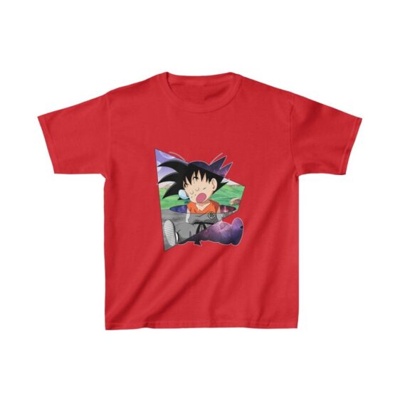 Dragon Ball Z Funny Cute Kid Goku Sleeping Kids T-shirt