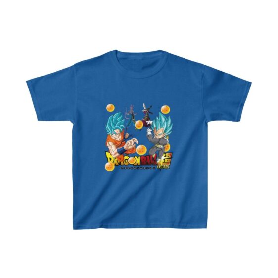 Dragon Ball Super Beerus Whis Goku Vegeta Blue Kids T-shirt