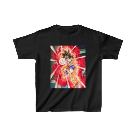 DBZ Super Goku Red Kaioken Energy Epic Punch Kids T-shirt