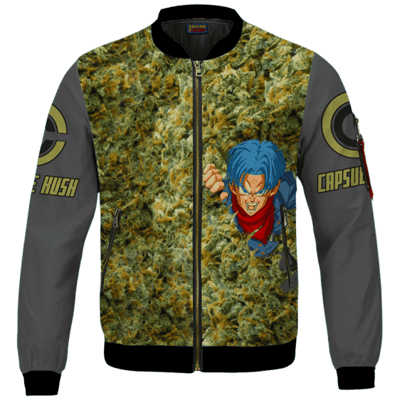 Future Trunks Stuck in a Pool of Marijuana Kush 420 Bomber Jacket