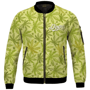Marijuana Breezy Seamless Pattern Hemp Awesome Bomber Jacket