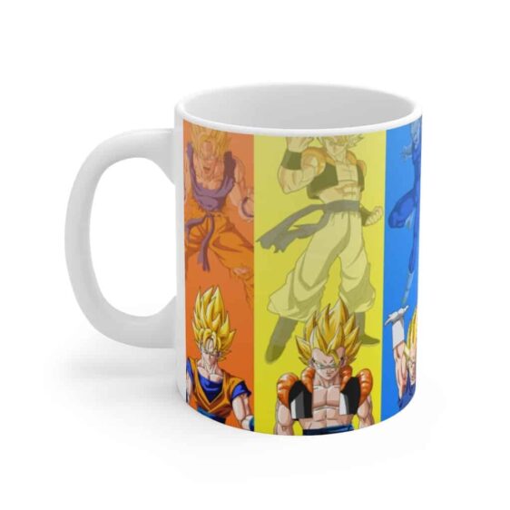 Dragon Ball Z Goku Vegeta Gogeta Fusion Forms Ceramic Mug