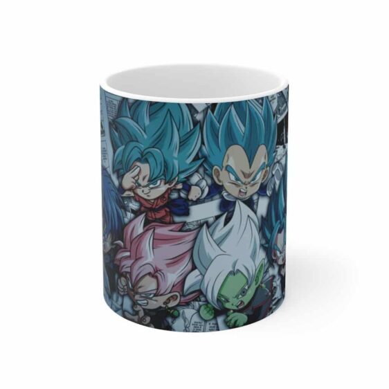 DBZ Chibi Goku Vegeta Zamasu Trunks Vegito Cool Coffee Mug