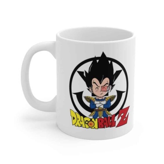 Dragon Ball Z Cute Chibi Vegeta Saiyan Crest Coffee Mug