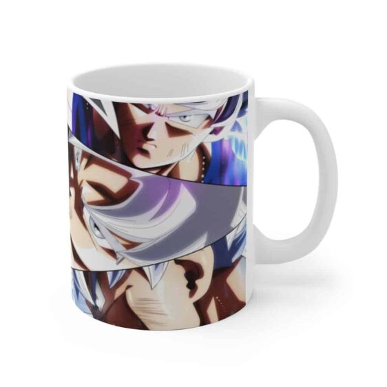 DBZ Goku Ultra Instinct Silhouette & Poses Ceramic Coffee Mug