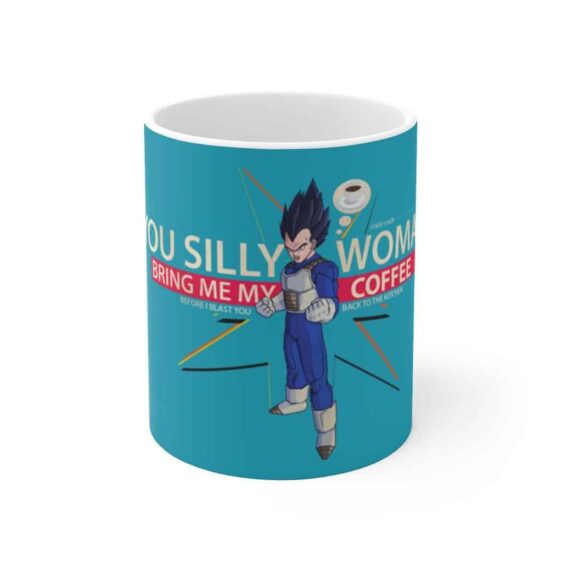 Dragon Ball Z Vegeta Needs Coffee Funny White Ceramic Mug