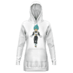 Dragon Ball Super Vegeta SSGSS Minimalist White Hoodie Dress