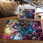 Dragon Ball Villains Cell Buu Frieza Broly Comic Style Artwork Puzzle