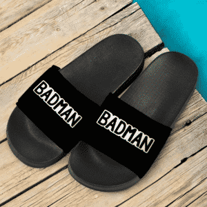 Dragon Ball Z Badman Vegeta All Black Minimalist Slide Sandals