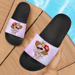Dragon Ball Z Chibi Android 21 Bubbly Pink Fantastic Slide Footwear