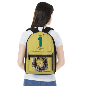 Dragon Ball Z Future Trunks Xeno Capsule Corp Yellow Backpack