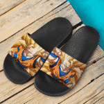 Dragon Ball Z Son Goku Super Saiyan 3 Closed Up Dope Slide Sandals