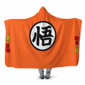 Dragon Ball Z Goku Wisdom Kanji Orange Awesome Hooded Blanket