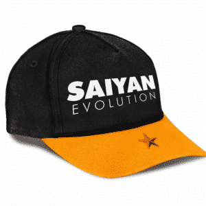 Dragon Ball Z Saiyan Evolution Statement Art Black Trucker Hat