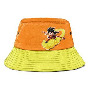 Goku Riding Kinton Cloud Dragon Ball Orange Yellow Bucket Hat