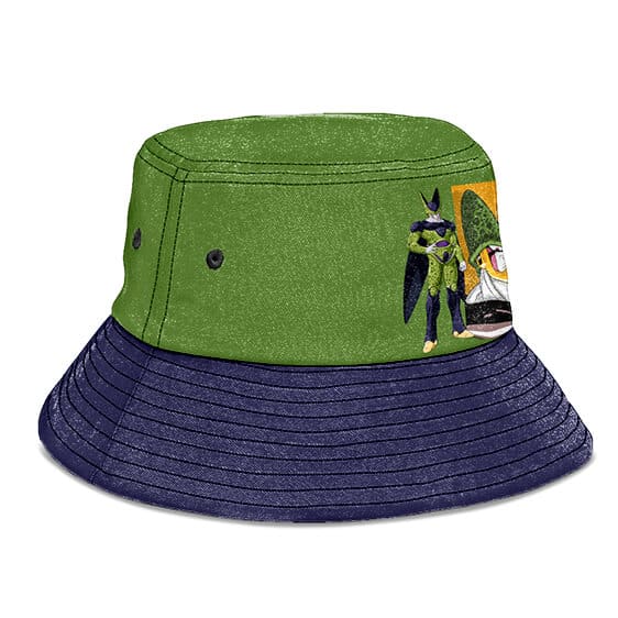 Perfect Cell Dragon Ball Z Green and Gray Cool Bucket Hat