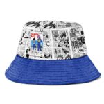 Vegeta and Trunks Manga Strip White and Blue Cool Bucket Hat