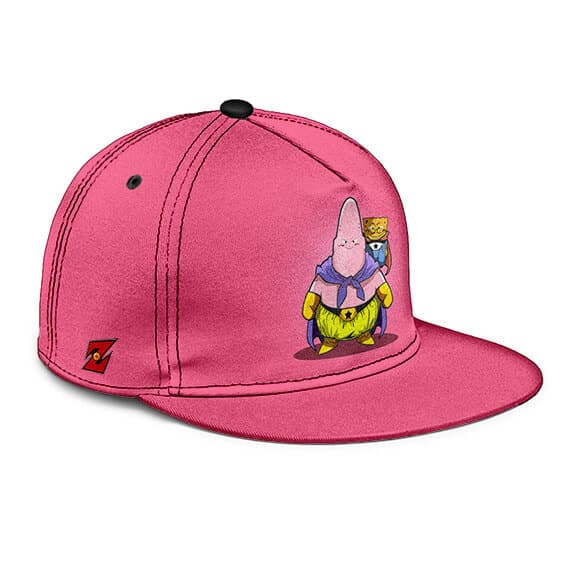 Dragon Ball Fat Buu Babidi Sponge Bob Patrick Spoof Pink Snapback Hat