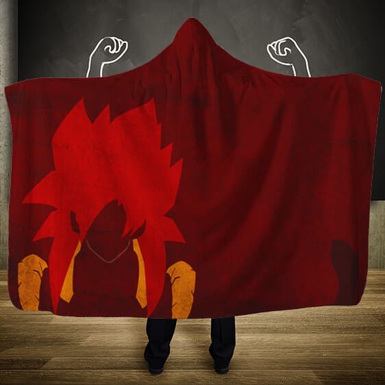 Dragon Ball Gogeta Super Saiyan 4 Vector Art Hooded Blanket