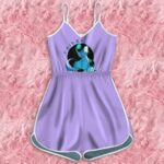 Dragon Ball Z Lord Frieza Iconic Print Awesome Purple Romper