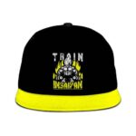 Dragon Ball Z Train Insaiyan Vegeta Black Neon Yellow Snapback Cap