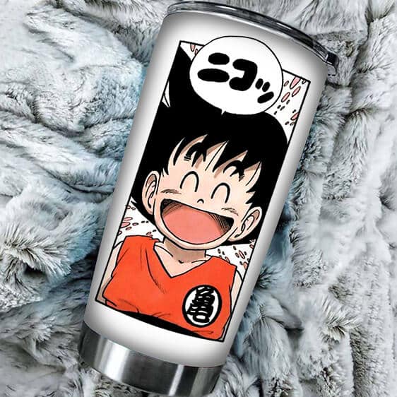 Happy Smiling Son Goku Manga Panel Dragon Ball Z Tumbler Saiyan Stuff