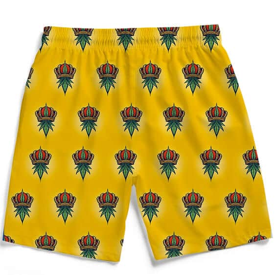 King Of Marijuana Awesome Seamless Pattern 420 Men's Shorts