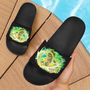 Rock Lee Gates Opened Ninja Blazing Design Slide Sandals