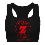 Z Fighters Club Dragon Ball Z Red and Black Cool Sports Bra