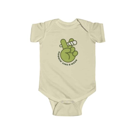 Growing Like A Weed Cannabis Blunt Stylish Baby Onesie