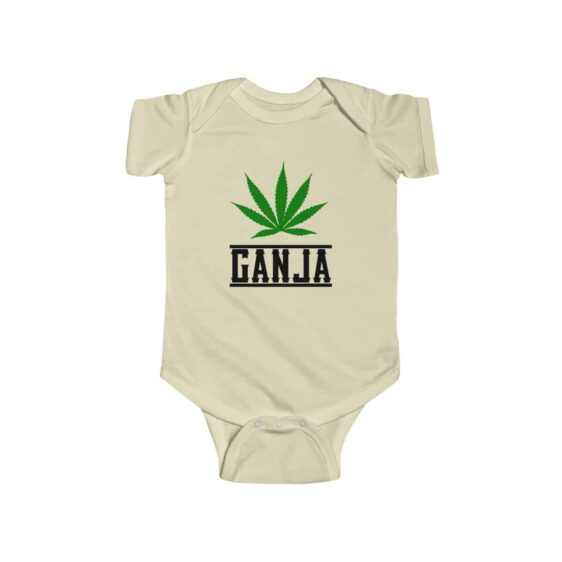 Ganja Green Cannabis Marijuana Leaf Awesome Baby Bodysuit
