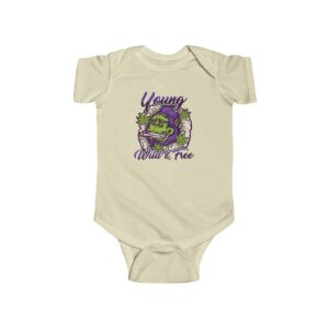 Young Wild & Free Gorilla Smoking Marijuana Cool Baby Clothes