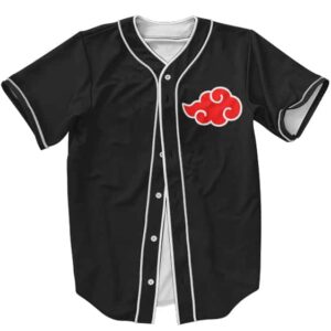Awesome Akatsuki Logo with All Members Black Baseball Jersey