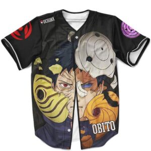 Amazing Obito Uchiha With Tobi Masks Black MLB Baseball Shirt