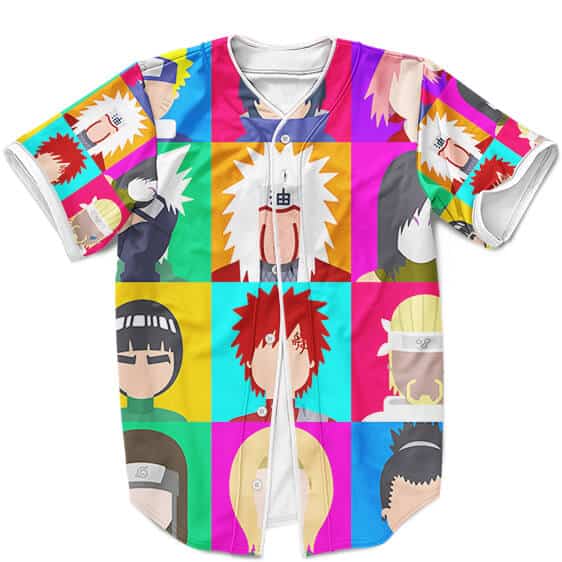 Naruto Shippuden Characters Flat Design MLB Baseball Shirt
