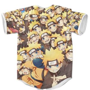 Adorable Naruto Uzumaki Shadow Clone Jutsu Chibi Baseball Shirt