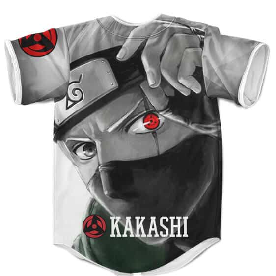 Amazing Hatake Kakashi Sharingan Black and White Baseball Jersey